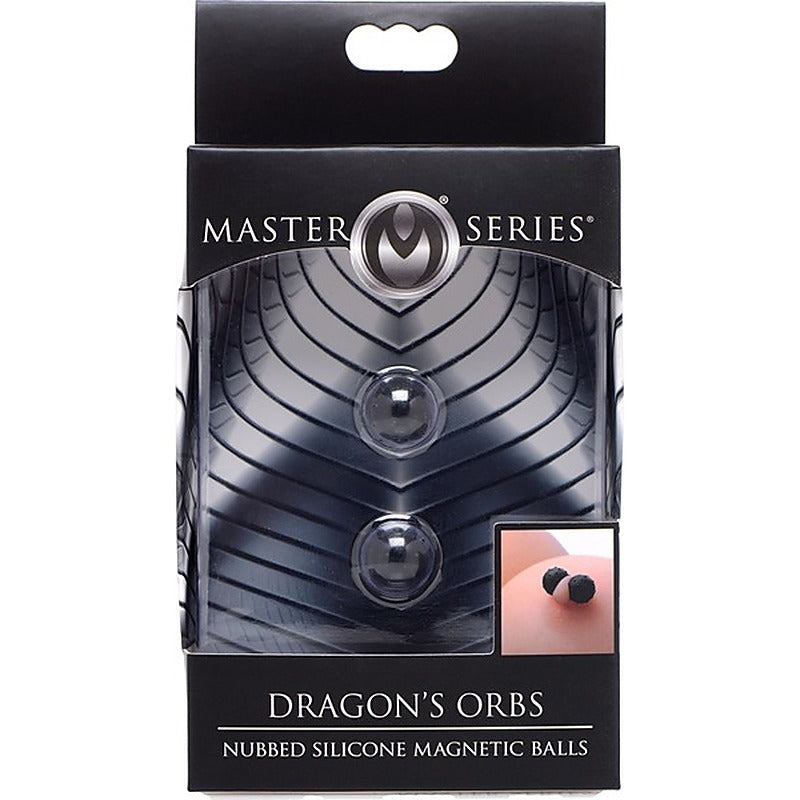 Dragon'S Orbs Nubbed Silicone Magnetic Nipple Balls - Nipple and Clit Clamps