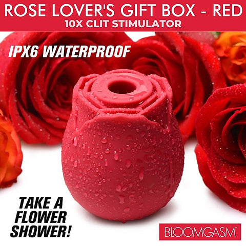 XR Brands The Rose Lovers Clitoral Vibrator Gift Box - Clit Ticklers and Pulsators