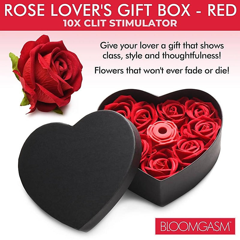 XR Brands The Rose Lovers Clitoral Vibrator Gift Box - Clit Ticklers and Pulsators