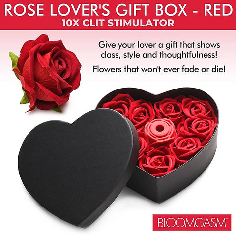 XR Brands The Rose Lovers Clitoral Vibrator Gift Box - Clit Ticklers and Pulsators