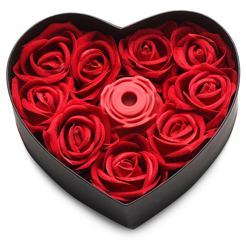 XR Brands The Rose Lovers Clitoral Vibrator Gift Box - Clit Ticklers and Pulsators