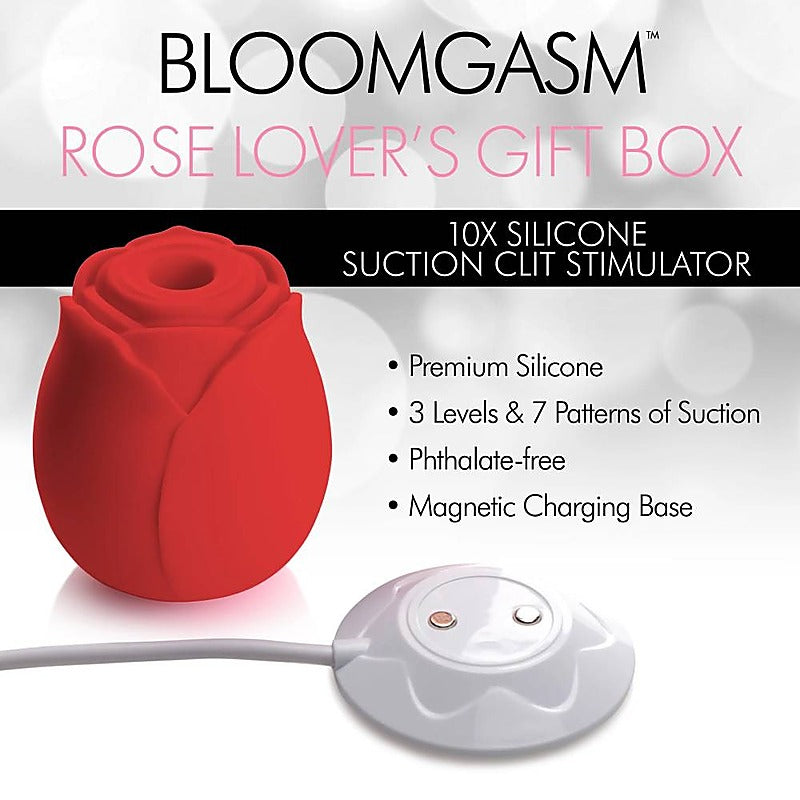 XR Brands The Rose Lovers Clitoral Vibrator Gift Box - Clit Ticklers and Pulsators