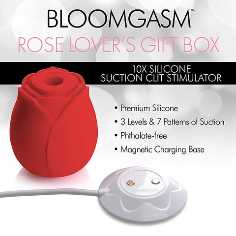 XR Brands The Rose Lovers Clitoral Vibrator Gift Box - Clit Ticklers and Pulsators