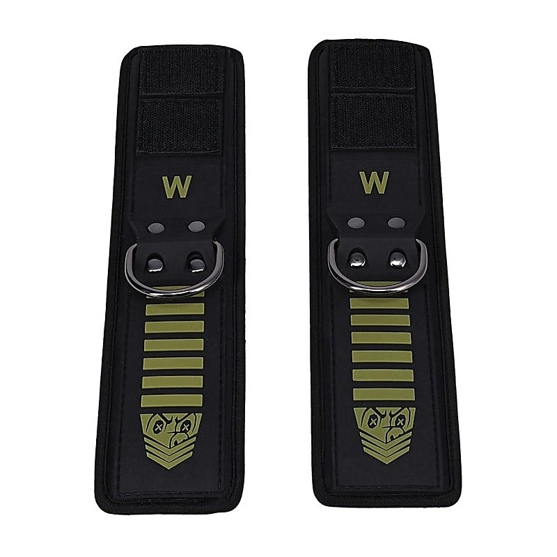 Doc Johnson Fort Troff Tactical Wrist Cuffs Black / Green - Cuffs And Restraints