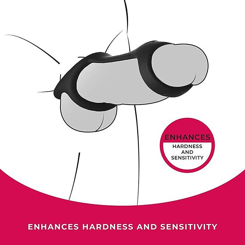Strap The Balls Silicone Cock Strap With Ball Stretcher - Ball and Cock Toys