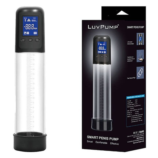 LuvPump USB Rechargeable Smart  Automatic Penis Pump Clear