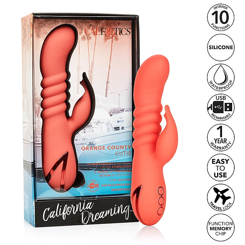 California Dreaming Orange County Cutie Rabbit Vibrator - Rabbit Vibrators