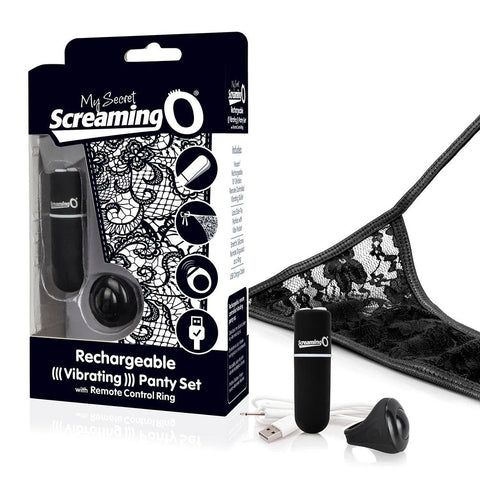 Screaming O My Secret Charged Remote Control Panty Vibrator Black - Remote Control Vibrators