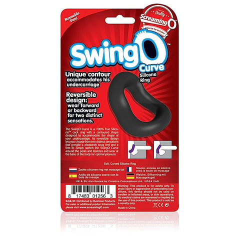 Swingo Curve Silicone Stretchy Penis Ring By Screaming O - Stretchy Cock Rings