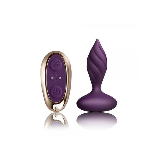 Rocks Off Petite Sensations Desire Remote Control Butt Plug Purple - Butt Plugs