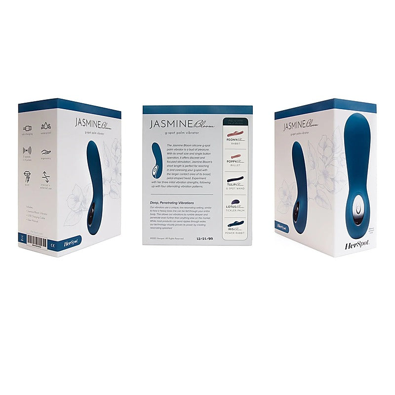 Fleshlight Herspot Jasmine Bloom Rechargeable G Spot Palm Vibrator - G-Spot Vibrators