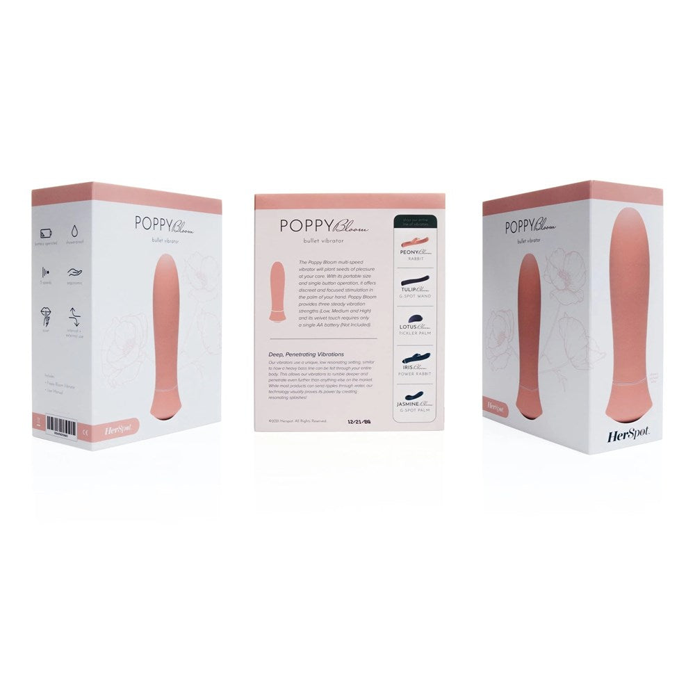 Fleshlight Herspot Poppy Bloom Multi Functions Bullet Vibrator - - Bullet Vibrators