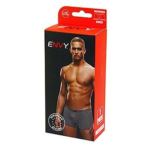 Envy Mens Microfiber Boxer L/XL Black/White