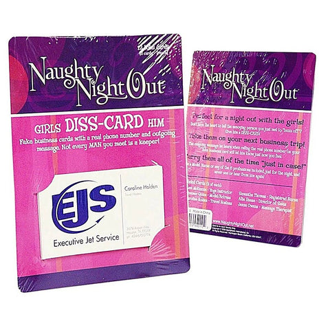 Naughty Night Out Girls Diss-Card Him By Adam & Eve - Party Gifts and Novelties