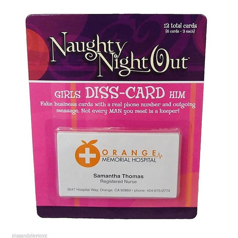 Naughty Night Out Girls Diss-Card Him By Adam & Eve - Party Gifts and Novelties