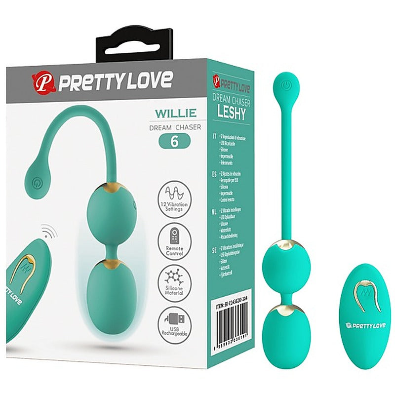 Pretty Love Rechargeable Wilie Dream Chaser Vibrating Love Eggs - Love Eggs and Kegel Exercisers