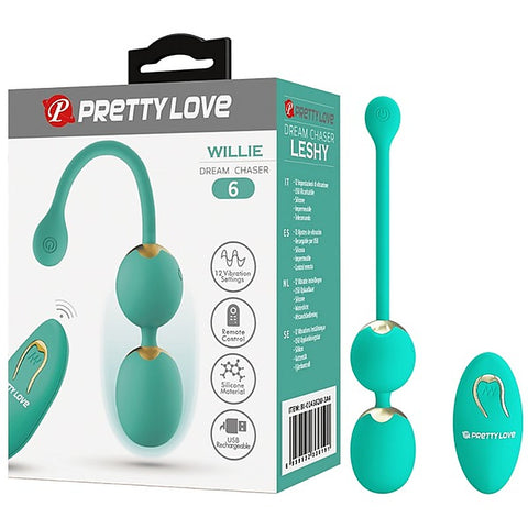 Pretty Love Rechargeable Wilie Dream Chaser Vibrating Love Eggs - Love Eggs and Kegel Exercisers