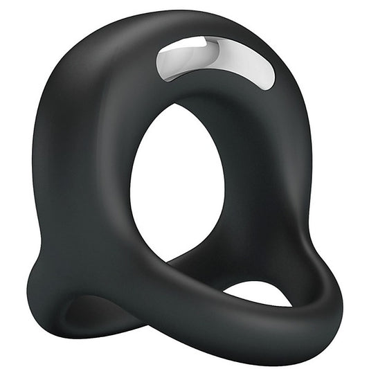 Pretty Love Elliott 10 Function Vibrant Penis Ring Black - Vibrating Cock Rings