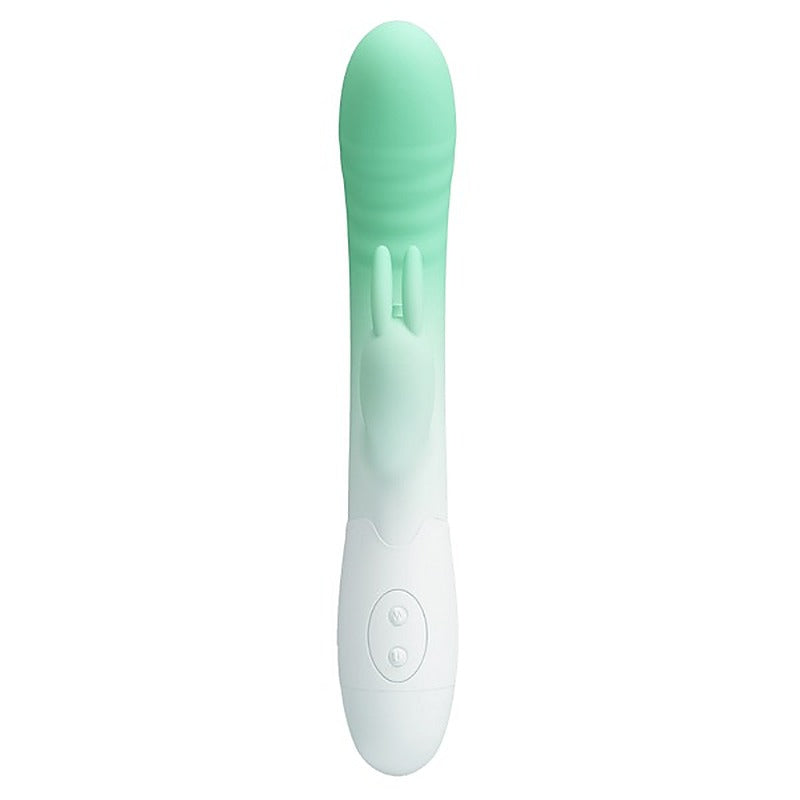 Pretty Love Cerberus 30 Function Vibrating Rabbit Massager Seafoam / White - Rabbit Vibrators