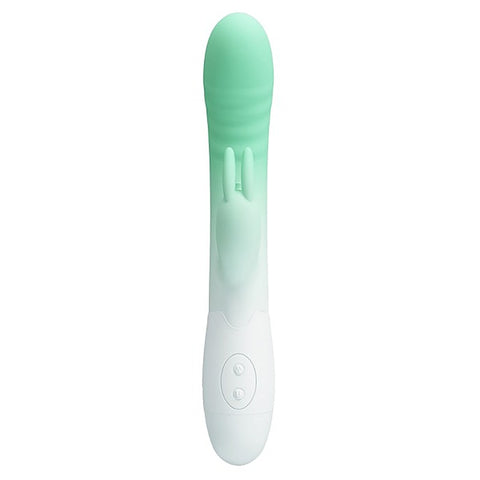 Pretty Love Cerberus 30 Function Vibrating Rabbit Massager Seafoam / White - Rabbit Vibrators