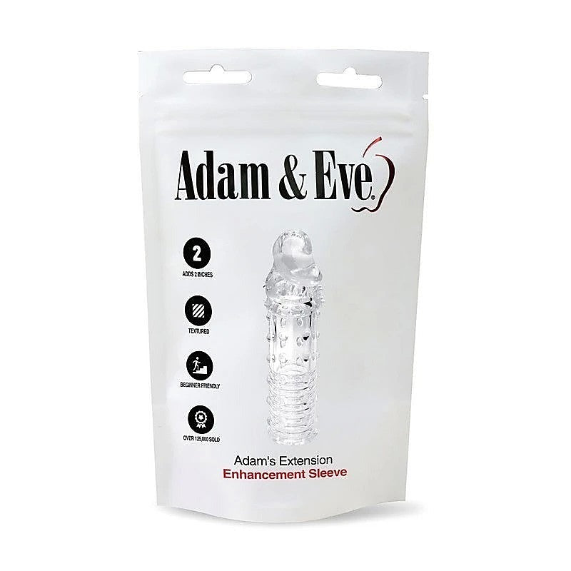Adams Penis Extension Sleeve Clear By Adam & Eve - Penis Sleeves and Extenders