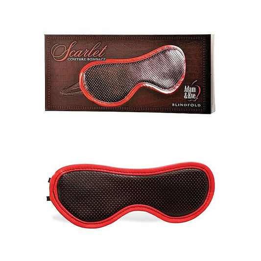 Adam and Eve Scarlet Couture BDSM Play Blindfold Black/Red - Masks And Blindfolds