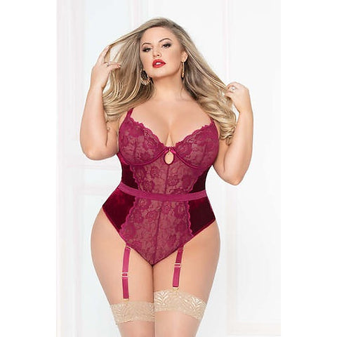 Smooth Like Velvet Womens Teddy By Seven 'Til Midnight - Teddies and Bodysuits