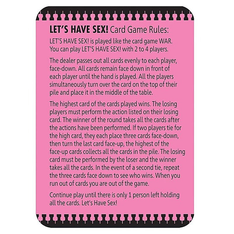 Let'S Have Sex Naughty Adult Card Game By Little Genie - Sex Games, Coupons and Tricks