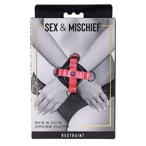 S&M Exs & Ohs Cross Bdsm Cuffs By Sportsheets - Cuffs And Restraints