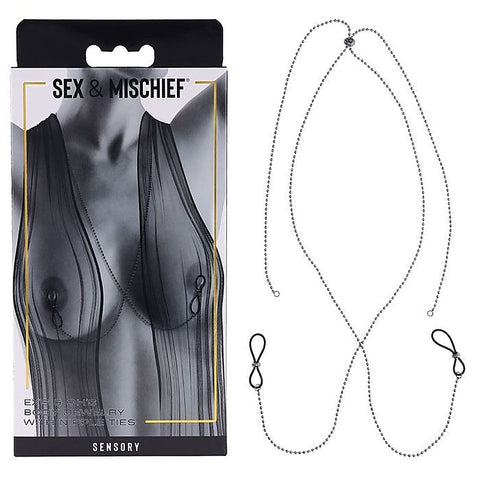 S&M Exs & Ohs Body Jewelry Metal Chain By Sportsheets - Collars and Leads