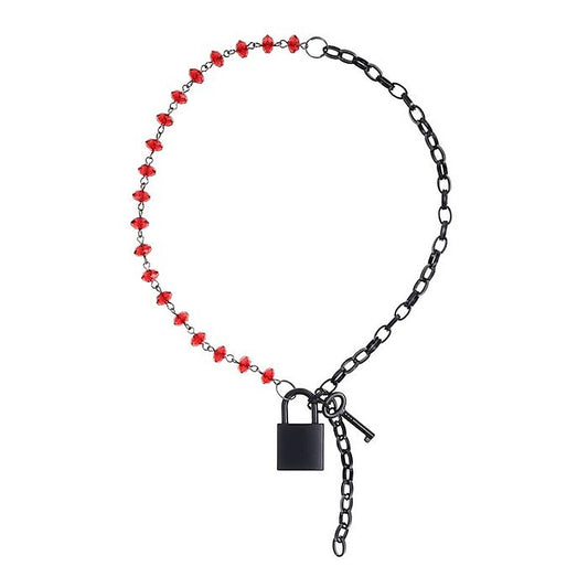 Sportsheets S&M Exs & Ohs Crystal Day BDSM Collar Jewellery Red/Black