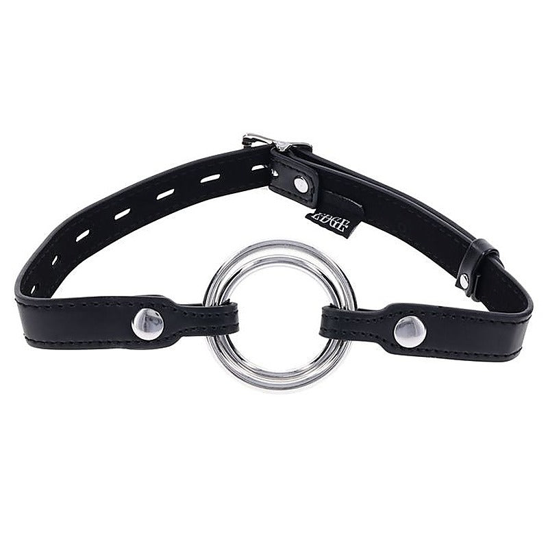 Sportsheets EDGE Interchangeable BDSM Play Mouth Gag Ring Black - Bondage Gags and Bits