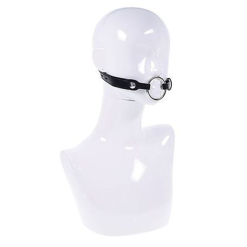 Sportsheets EDGE Interchangeable BDSM Play Mouth Gag Ring Black - Bondage Gags and Bits