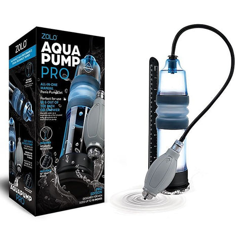 Zolo Aquapump Pro Water Mens Penis Pump Blue