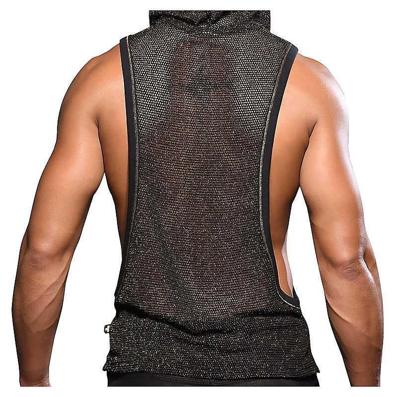 Golden Mesh Mens Gym Hoodie By Andrew Christian - His Fetish