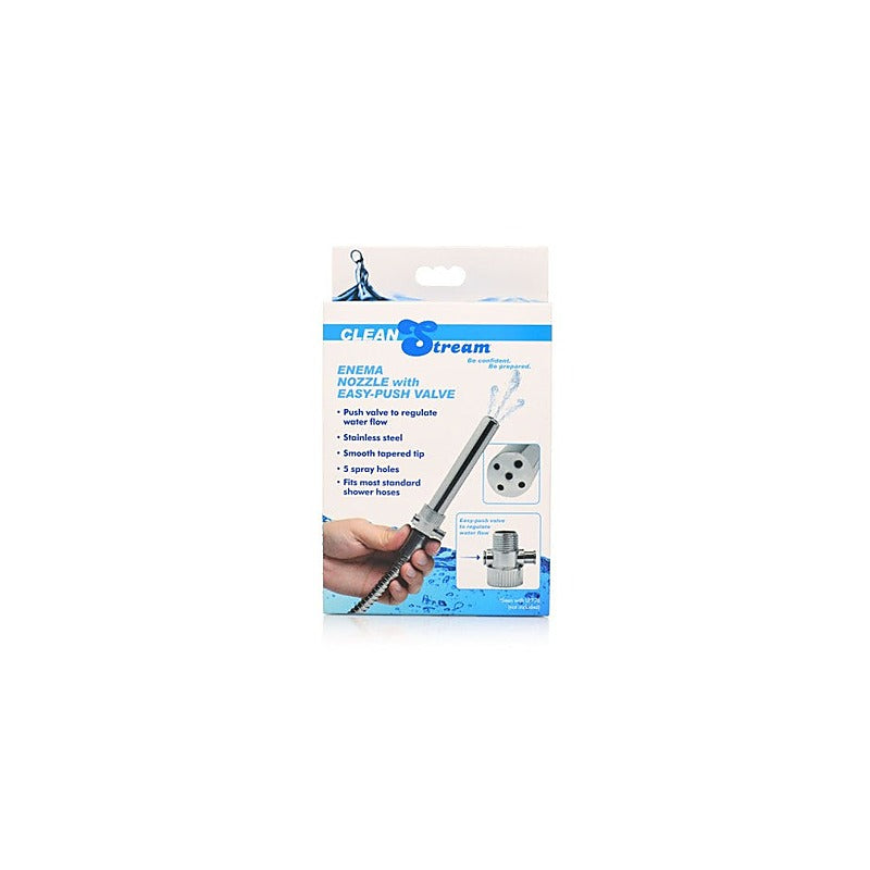 CleanStream Enema Nozzle With Push Valve - Enemas and Douches