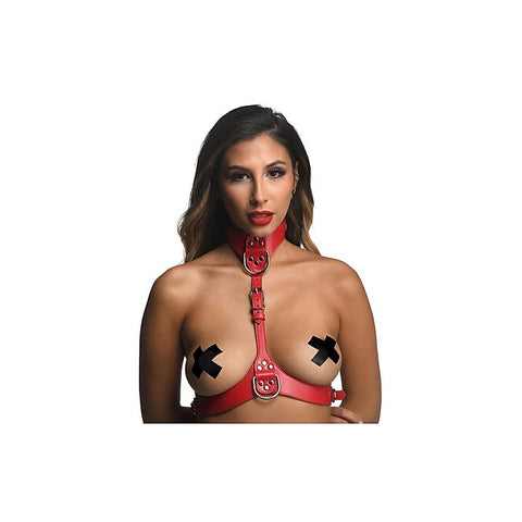 Strict Vegan Leather Female Chest Harness By Xr Brands - Cuffs And Restraints