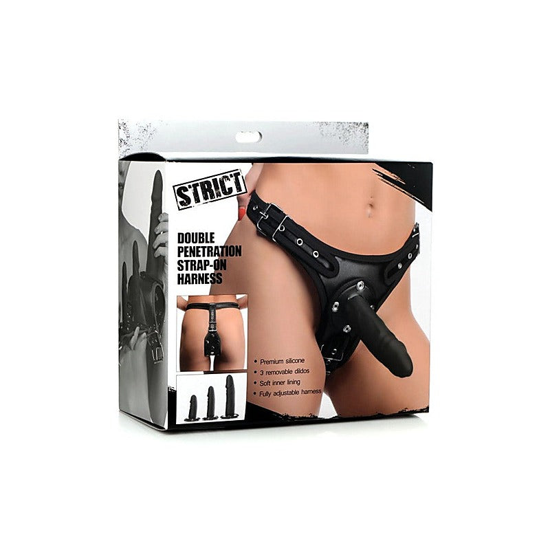 Strict Double Penetration Strap On Harness By Xr Brands - Strap On Sextoys