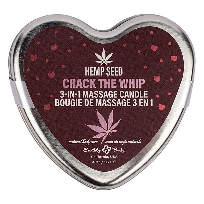Hemp Seed 3 In 1 Massage Heart Candle 113G By Earthly Body - Sex Pheromones and Perfumes