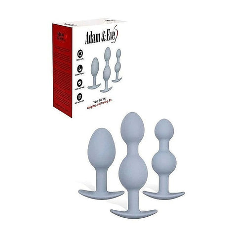 Vibra-Ball Trio Weighted Anal Training Set By Adam & Eve - Butt Plugs