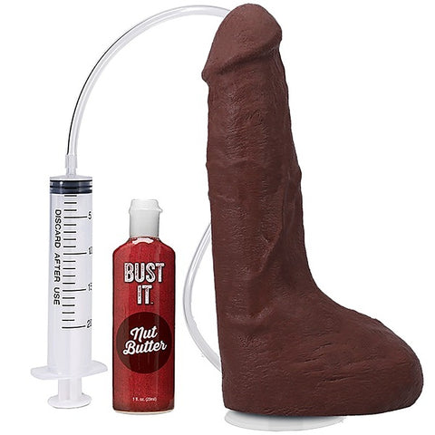 9.5 Inch Ultraskyn Squirting Cock With Balls By Doc Johnson - Realistic Dildos