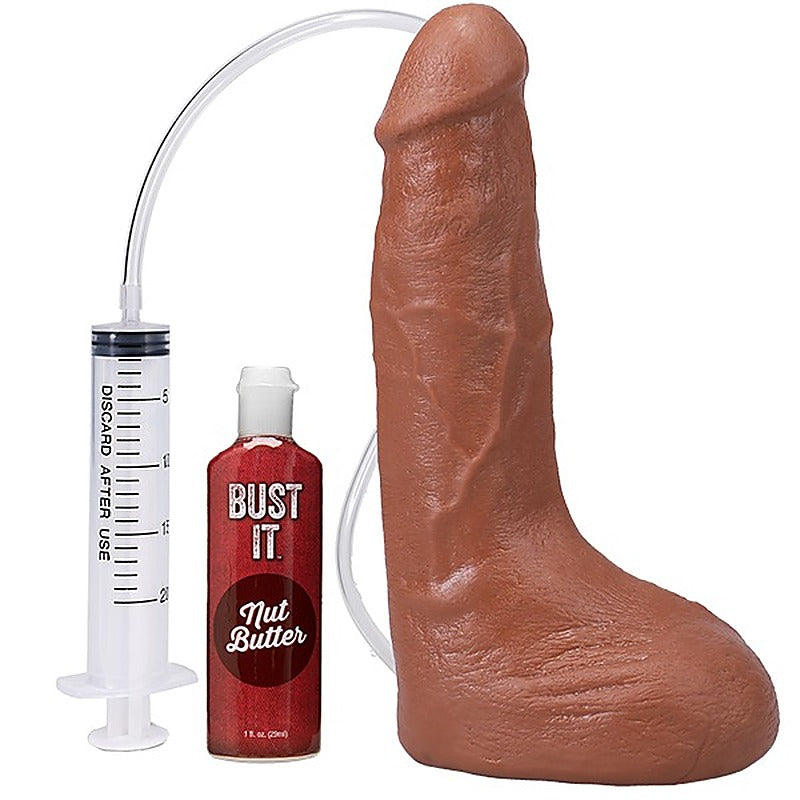 9.5 Inch Ultraskyn Squirting Cock With Balls By Doc Johnson - Realistic Dildos