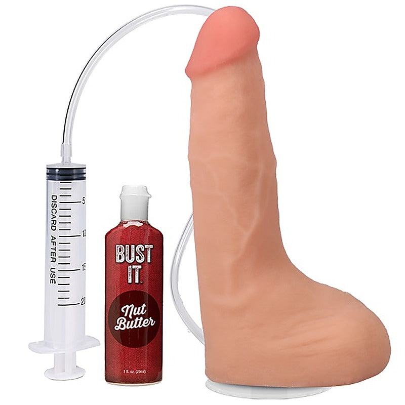 9.5 Inch Ultraskyn Squirting Cock With Balls By Doc Johnson - Realistic Dildos