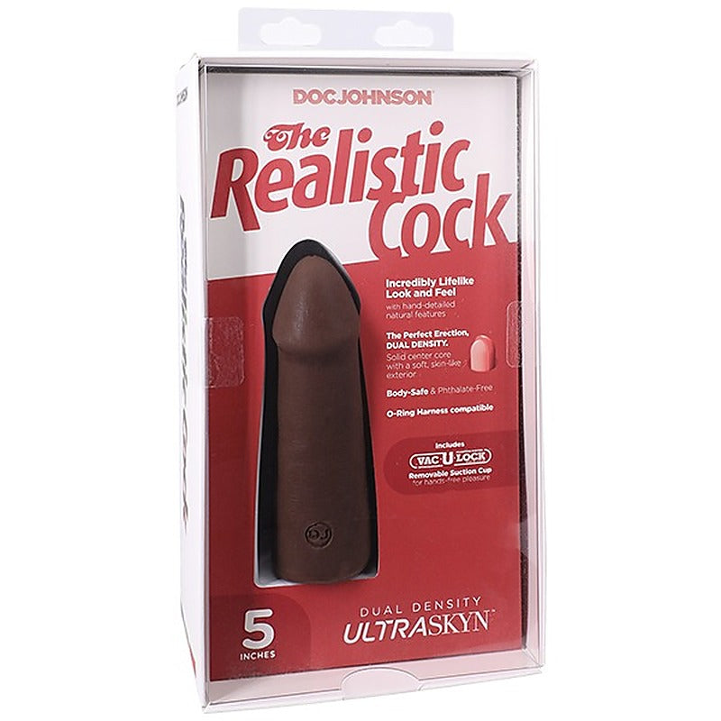Vac-U-Lock 5 Inch Realistic Cock By Doc Johnson - Realistic Dildos