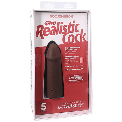 Vac-U-Lock 5 Inch Realistic Cock By Doc Johnson - Realistic Dildos