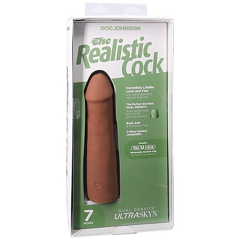Vac-U-Lock 7 Inch Realistic Dildo By Doc Johnson - Realistic Dildos