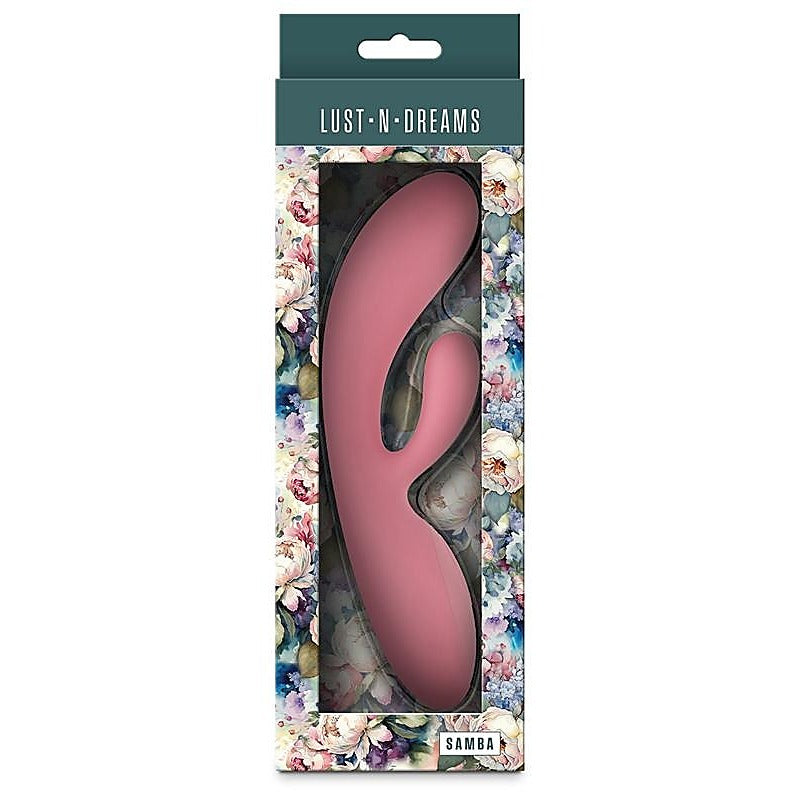 NS Novelties Lust-n-Dreams Samba Rabbit Vibrator Coral - Rabbit Vibrators