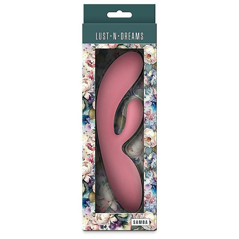 NS Novelties Lust-n-Dreams Samba Rabbit Vibrator Coral - Rabbit Vibrators