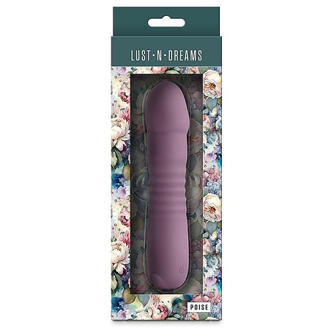 NS Novelties Lust-n-Dreams Poise Vibrating Dildo Mauve - Vibrating Dildos