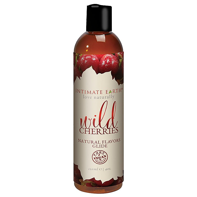 Wild Cherries Natural Flavors Glide By Intimate Earth - Massage Oils and Lubricants